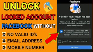 HOW TO UNLOCK FACEBOOK ACCOUNT WITHOUT IDENTITY? FACEBOOK ACCOUNT LOCKED RECOVER 2022