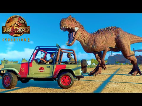 INDOMINUS REX vs Large Carnivore Dinosaurs Fight! Animation 🦖 | Jurassic World Evolution 2