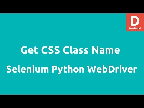Get CSS Class Name using Selenium Python