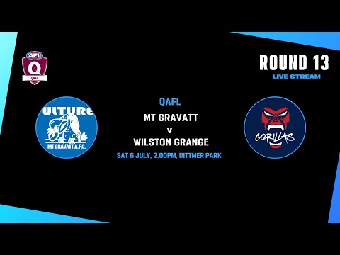 LIVE QAFL ROUND 13 - Mt Gravatt v Wilston Grange