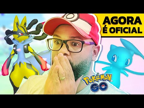 CONFIRMADO! MEGA LUCARIO SHINY CHEGANDO NO POKÉMON GO E MEW SHINY #pokemongo #pokemon