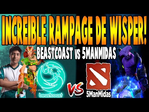 BEASTCOAST vs 5ManMidas [BO2] - Increíble Rampage de Wisper! - BTS Pro Series Season 4 DOTA 2