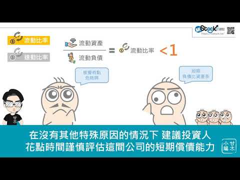 企業償債能力的指標：「流動比」與「速動比」