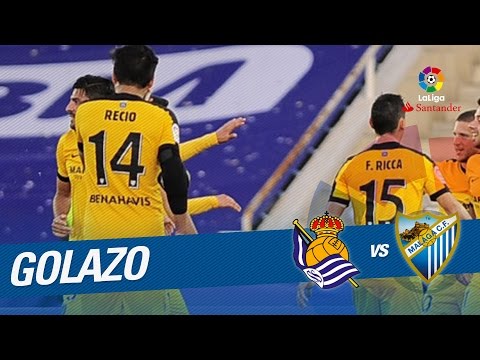 Golazo de Recio (1-2) Real Sociedad vs Málaga CF