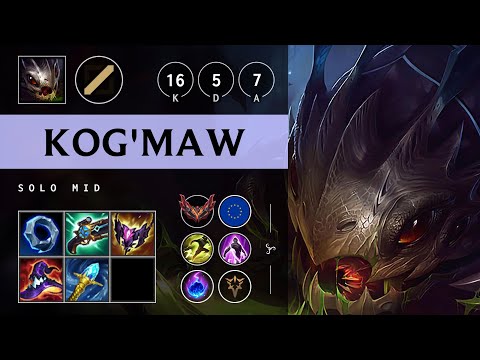 Kog'Maw Mid vs Azir - EUW Grandmaster Patch 25.20