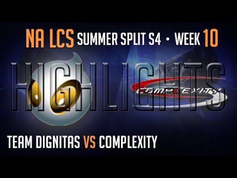 LCS Highlights Dignitas vs Complexity Week 10 Day 2 NA Summer 2014 DIG vs COL S4 W10D2G4 Season 4