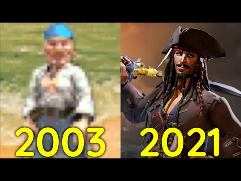 Evolution of Captain Jack Sparrow in Games 2003-2021