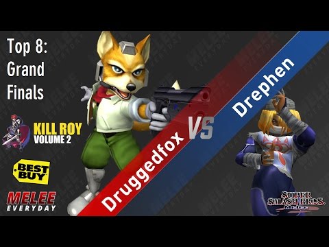 Kill Roy 2 - Druggedfox (Fox) vs. Drephen (Sheik) - SSBM - Top 8, GF