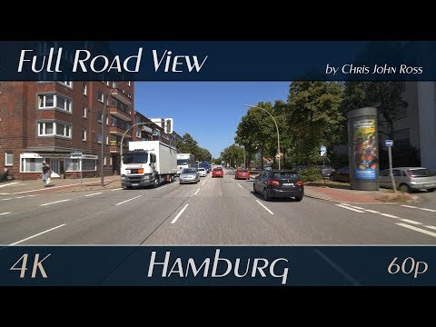 Hamburg, Germany: Horn, Marienthal - Hermannstal, Rennbahnstraße, Ring 2 - 4K (UHD/2160p/60p) Video