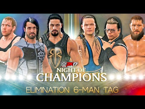 WWE 2K17 Roman Reigns Seth Rollins Dean Ambrose vs The Miz Bo Dallas Curtis Axel | ELIMINATION TAG