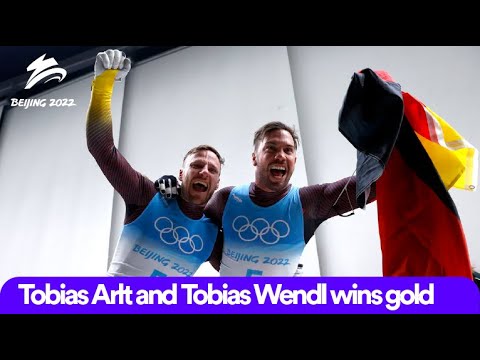 Tobias Arlt and Tobias Wendl win gold 🇩🇪 Beijing 2022