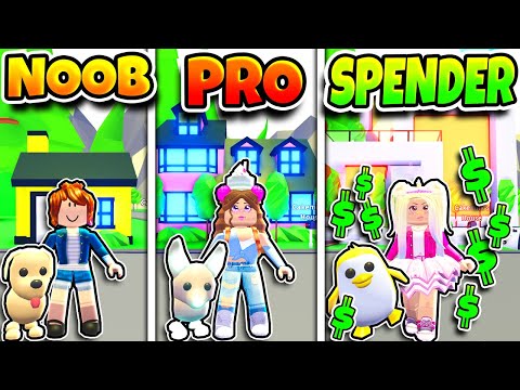 Roblox NOOB vs PRO vs ROBUX SPENDER in ADOPT ME