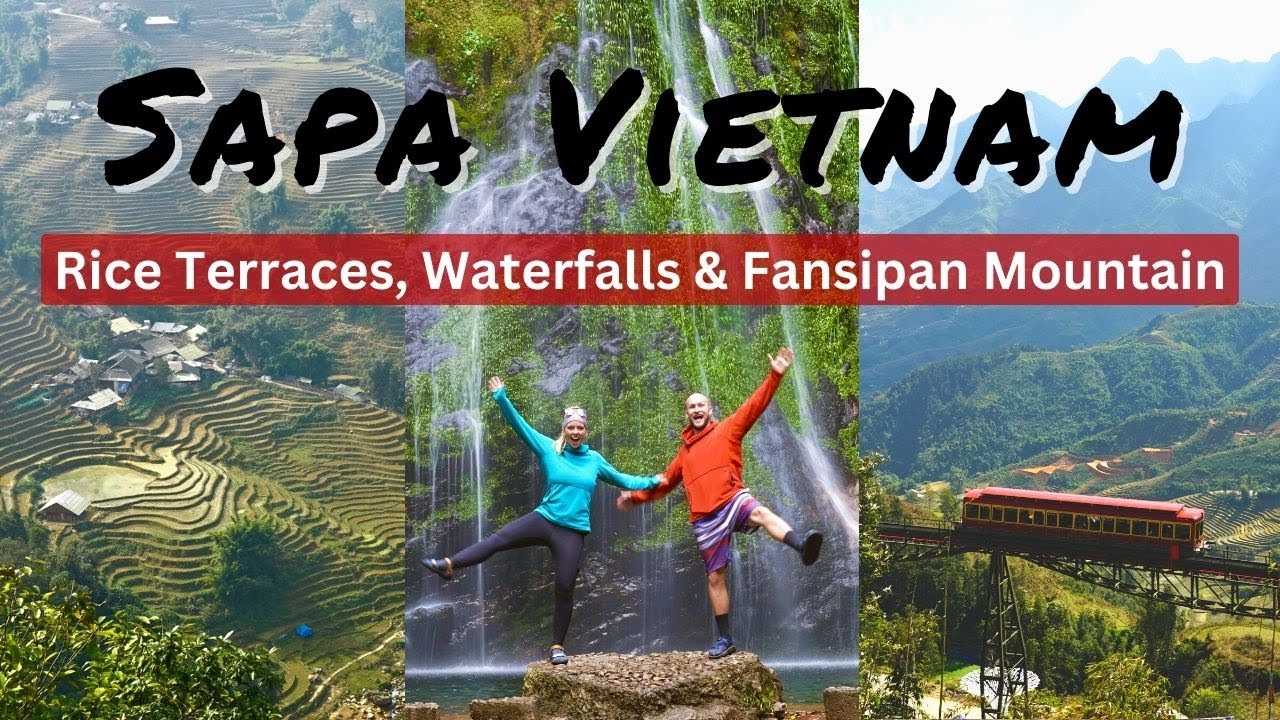 Tourists embark on a scenic trek through Muong Hoa Valley, marveling at its terraced rice fields, lush landscapes, and vibrant hill tribe villages.