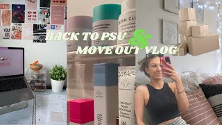vlog: back to penn state & moving out of my apartment!