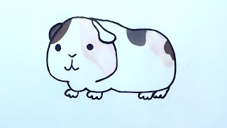 How to Draw a Guinea Pig - Easy Step-by-Step Tutorial for Beginners