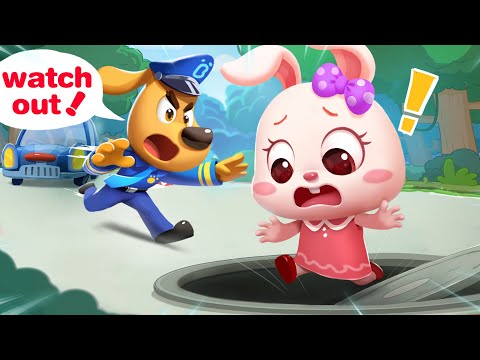 Manhole Cover Safety | Safety Cartoon | Sheriff Labrador | Kids Cartoon | BabyBus
