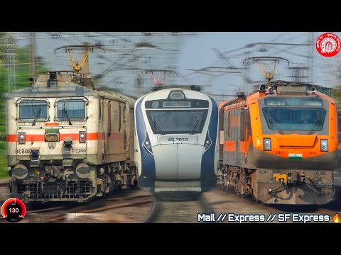 🔥 High Speed Corridor 130 Vs 110 Kmph Action AMRIT BHARAT + SHATABDI + DURGIANA Express 