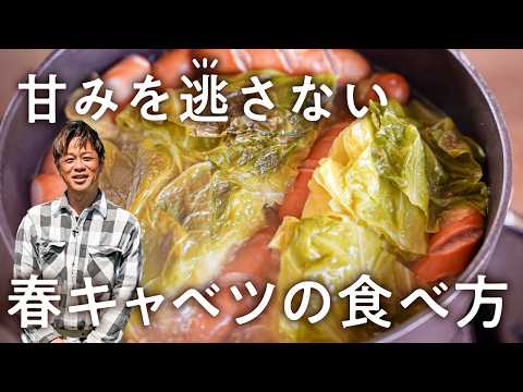 手でちぎる春キャベツ