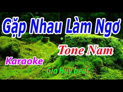 Gặp Nhau Làm Ngơ - Karaoke - Tone Nam - Nhạc Sống - gia huy beat