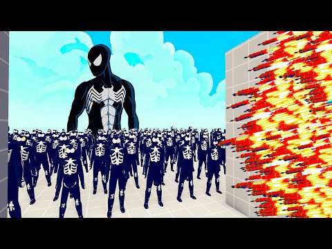 100x SPIDER MAN SYMBIOTE + 1x GIANT vs 1x EVERY GOD   Totally Accurate Battle Simulator TABS