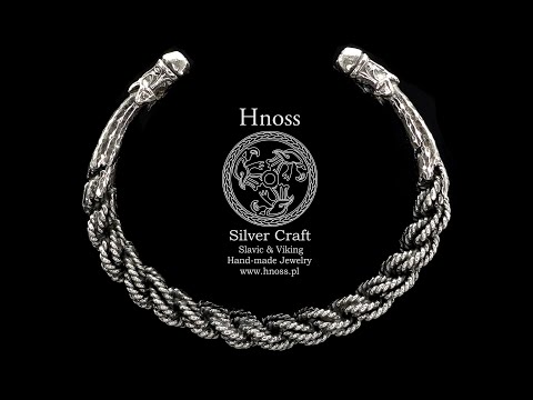 Svantevit Silver Braided & Hammered  Bracelet by Hnoss Silver Craft