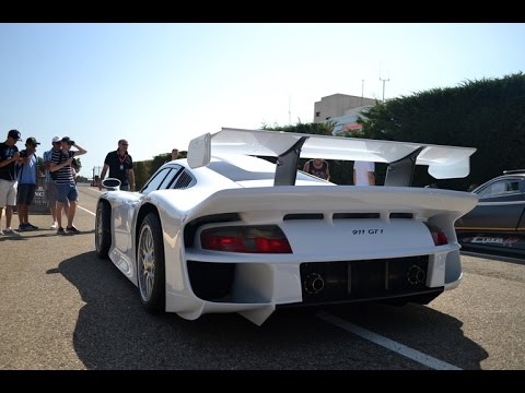 Porsche 911 GT1 Start Up & Driving on Track!