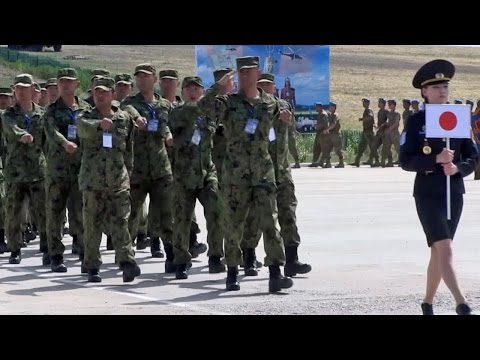, title : '多国間共同PKO訓練の開会式 (自衛隊･米軍など27ヶ国が参加) - Peacekeeping Exercises Opening Ceremony'