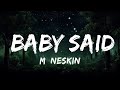 [1 HOUR]   Måneskin - BABY SAID (Lyrics)