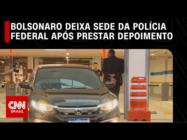 Bolsonaro deixa sede da Polícia Federal após prestar depoimento | CNN ARENA