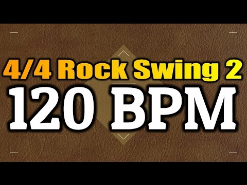 120 BPM - Rock Swing 2 - 4/4 Drum Track - Metronome - Drum Beat