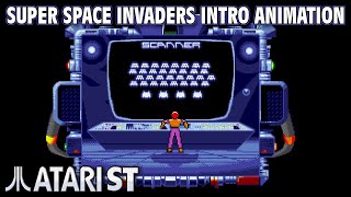 Super Space Invaders intro animation & music on the Atari ST