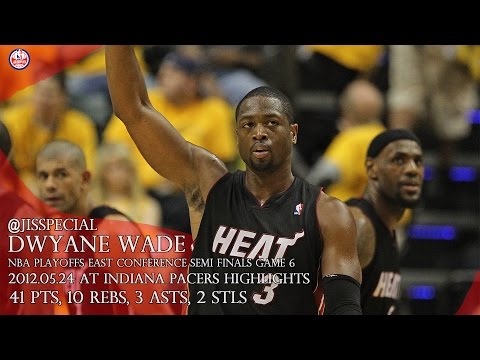 2012.05.25 East Semis G6 at Indiana Pacers Dwyane Wade Highlights, 41 pts