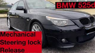 BMW mechanical steering lock release