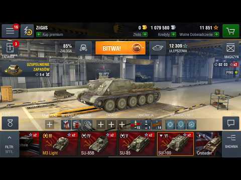 WoT Blitz SU-100 on mobile.
