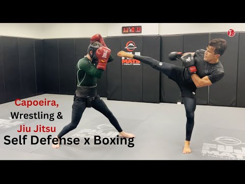 Capoeira | Wrestling & Jiu Jitsu X Boxing Self Defense | Cobrinha BJJ