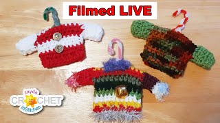 Mini Ugly Christmas Sweaters - LIVE Crochet Workshop - December 20, 2024