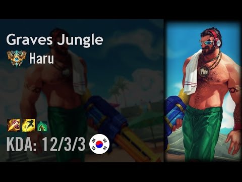 Graves Jungle vs Kindred - Haru - KR Challenger Patch 6.10