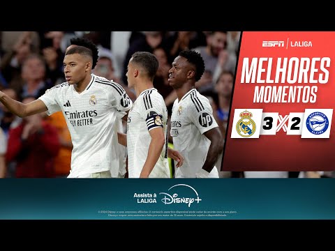 Gols e lances de Real Madrid x Alavés
