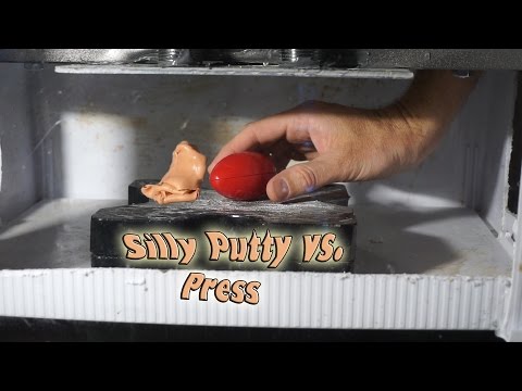 Silly Putty Crushed By Hydraulic Press | Non-Newtonian Fluid