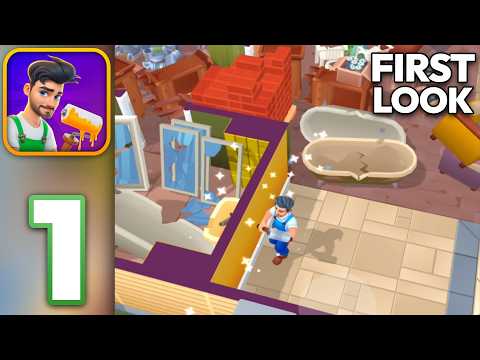 Renovation Day: House Makeover - Walkthrough Gameplay Part 1 - Tutorial (iOS, Android)