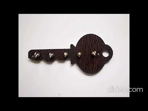 Brown acrylic,mdf wood wooden key holder, packaging type: bo...