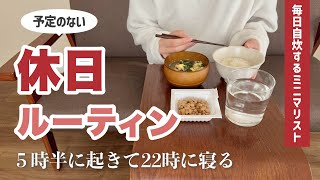 【ミニマリスト】独身一人暮らしの休日ルーティン🏠お金が貯まる暮らし