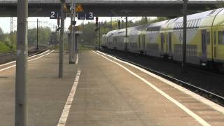 preview picture of video '146 535, Bombardier TRAXX,  Metronom passes station Maschen, 5 May 2013'