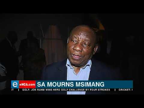 Ramaphosa pays respect to Msimang's family