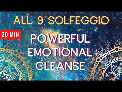 All 9 Solfeggio Frequencies at Once. POWERFUL 30 Minutes Emotional Cleanse & Cell Regeneration.