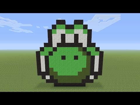RocketZer0 - Minecraft Pixel Art -  Yoshi Head