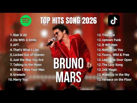 Bruno Mars Full Album 2026 ❤️ Most Popular Songs Playlist | 1 Hours of Hits