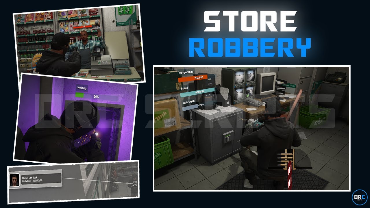[paid][qb][esx] 🏪 store robbery | advanced | realistic | cctv | welding | safes thumbnail 2