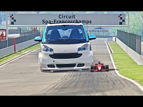 Ferrari F1 2018 vs Giant Smart Monster - Spa