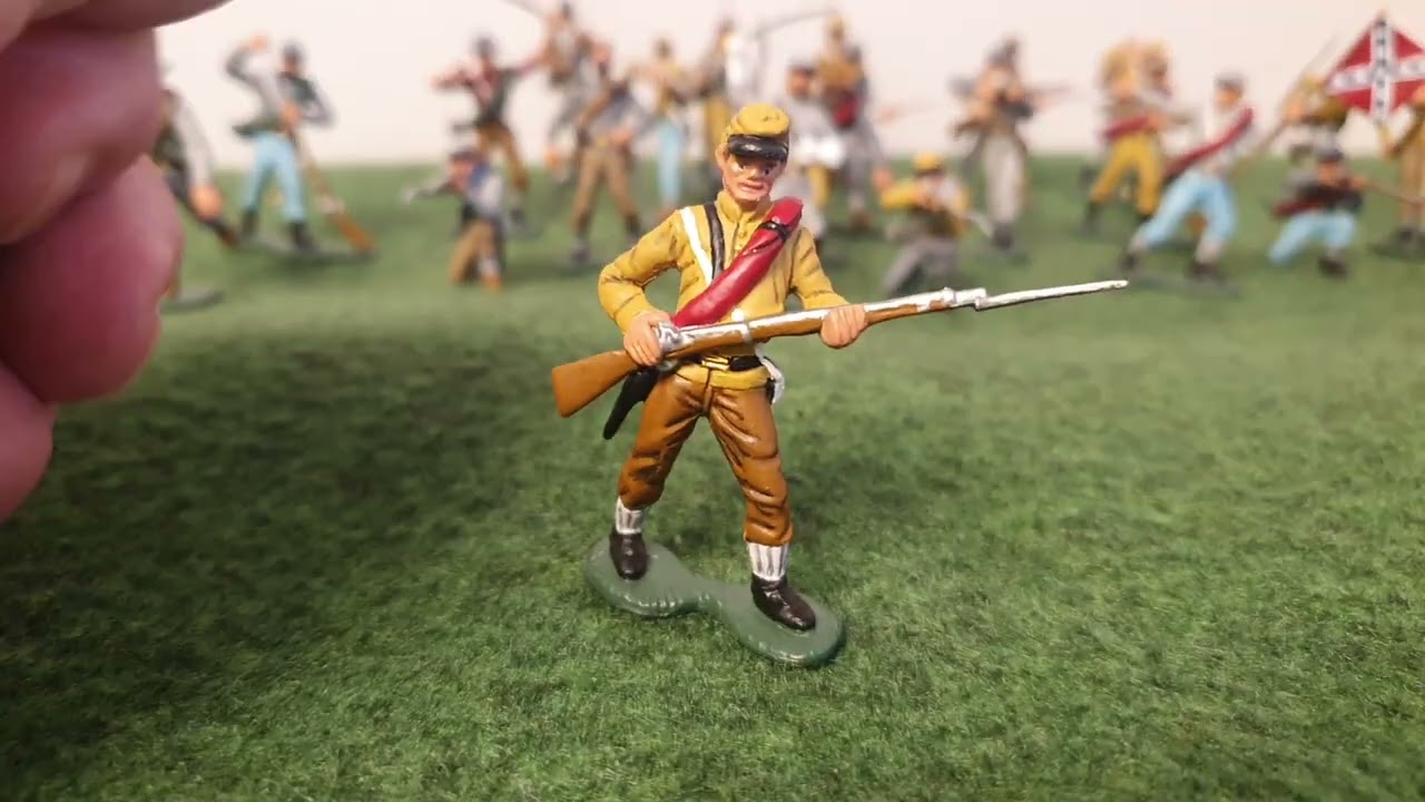 Marx Confederate Infantry Reproduction Set By Classic Toy Soldiers Painted